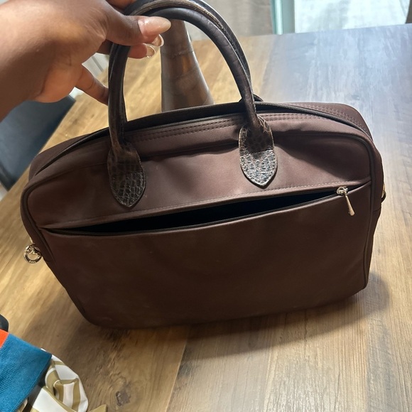 rare vibtage Longchamp Dark Brown purse - Picture 6 of 12